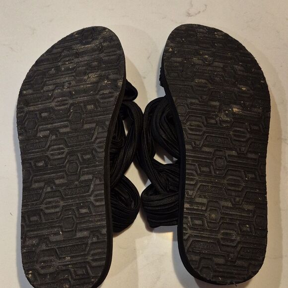 Skechers 10 Black Fabric Strap YOGA FOAM Sandal - Picture 4 of 4